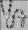 St. Benedict Oval Hematite Rosary